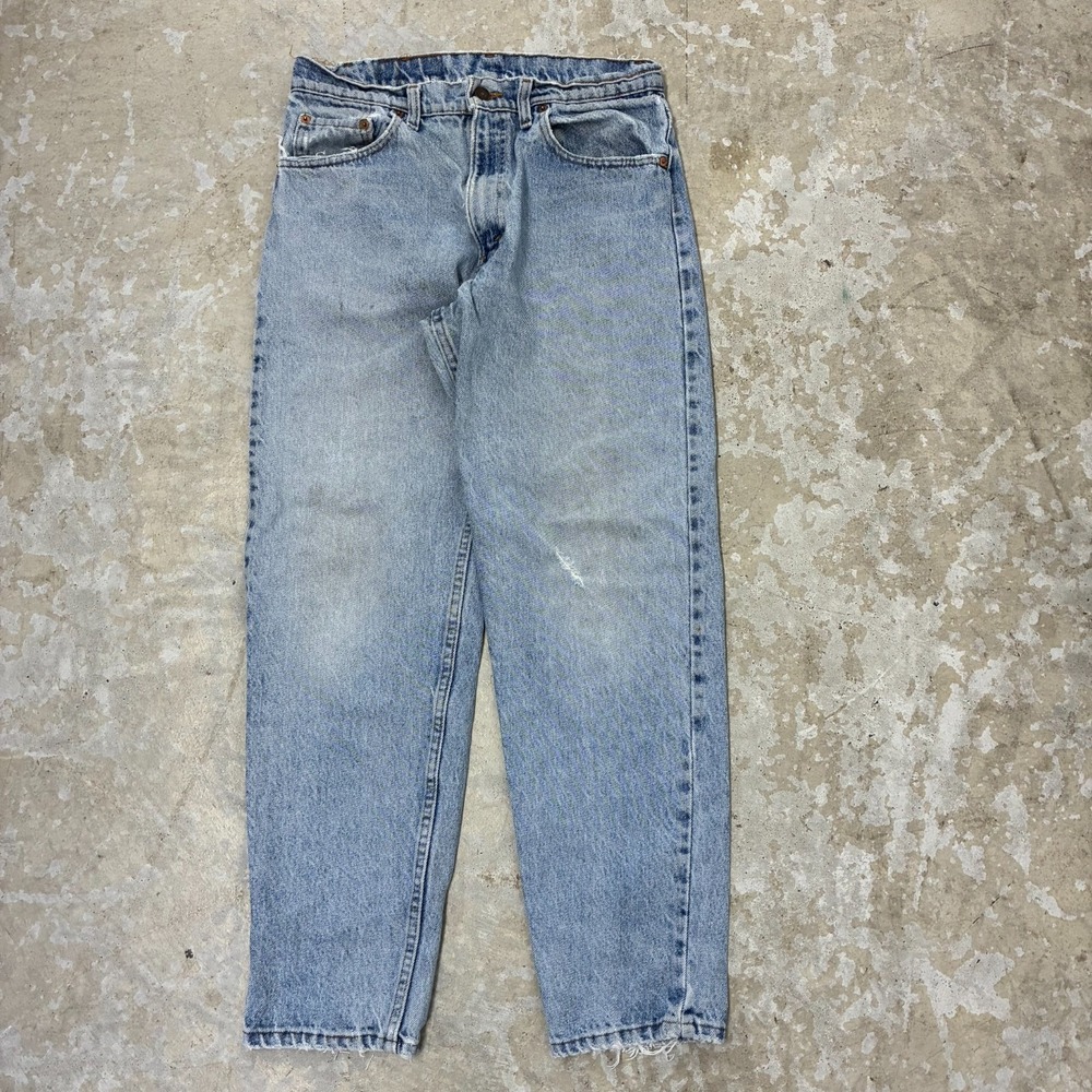 Vintage Levis Jeans Mens 31x28 USA Blue Tapered Distressed Loose Denim Tag 32x30